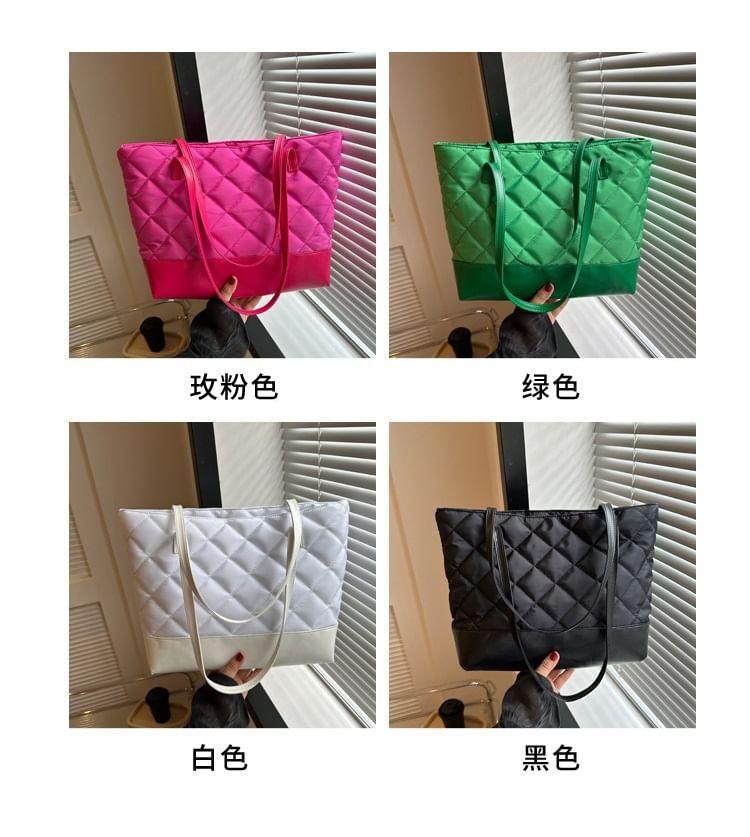 Plain Quilted Tote Bag Product Image