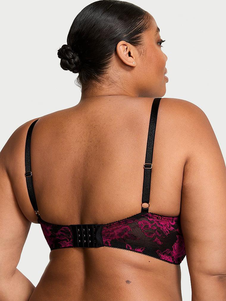 Rose Lace Unlined Low-Cut Demi Bra Product Image