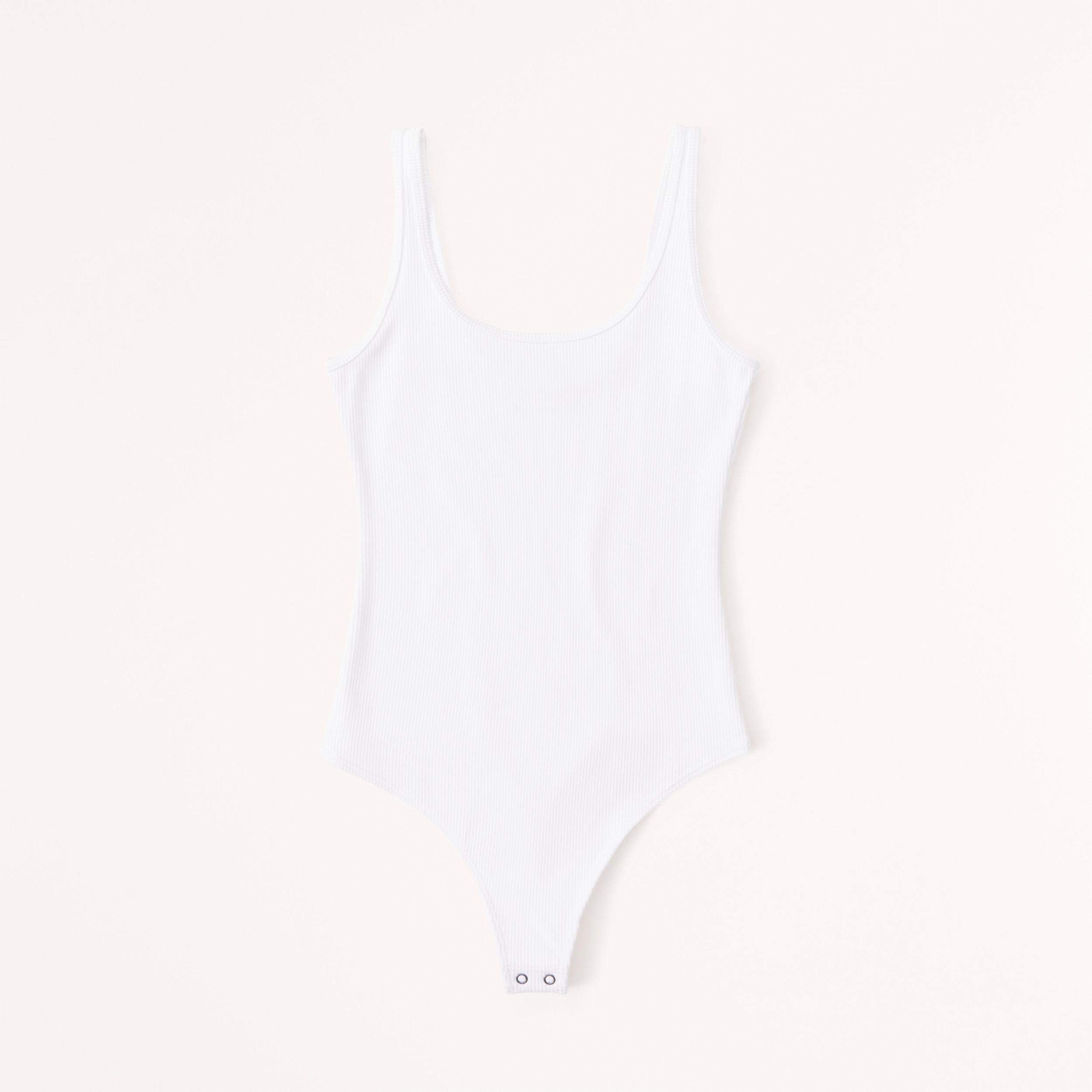 Seamless Rib Fabric Scoopneck Bodysuit Product Image