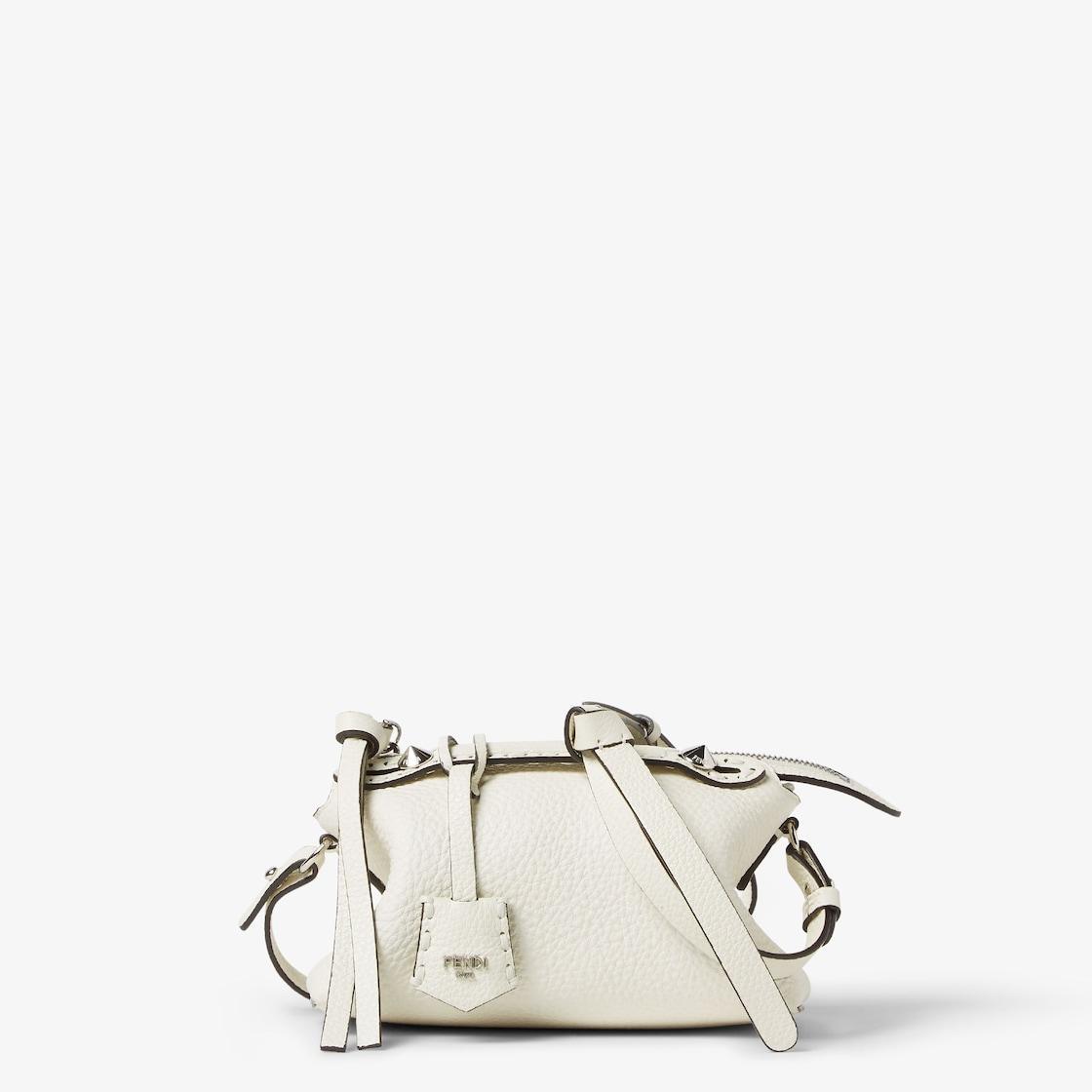 By The Way Selleria MiniWhite Selleria bag with 156 hand-sewn topstitches Product Image