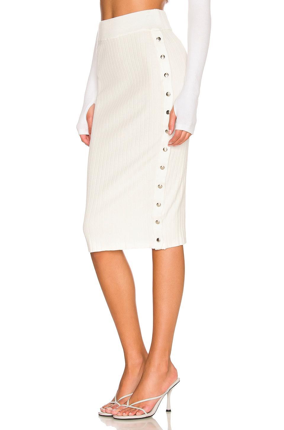 Kristy Ribbed Snap Skirt Product Image