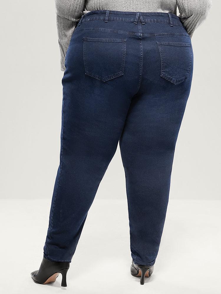 Skinny Very Stretchy High Rise Dark Wash Sculpt Waist Full Jeans Female Product Image