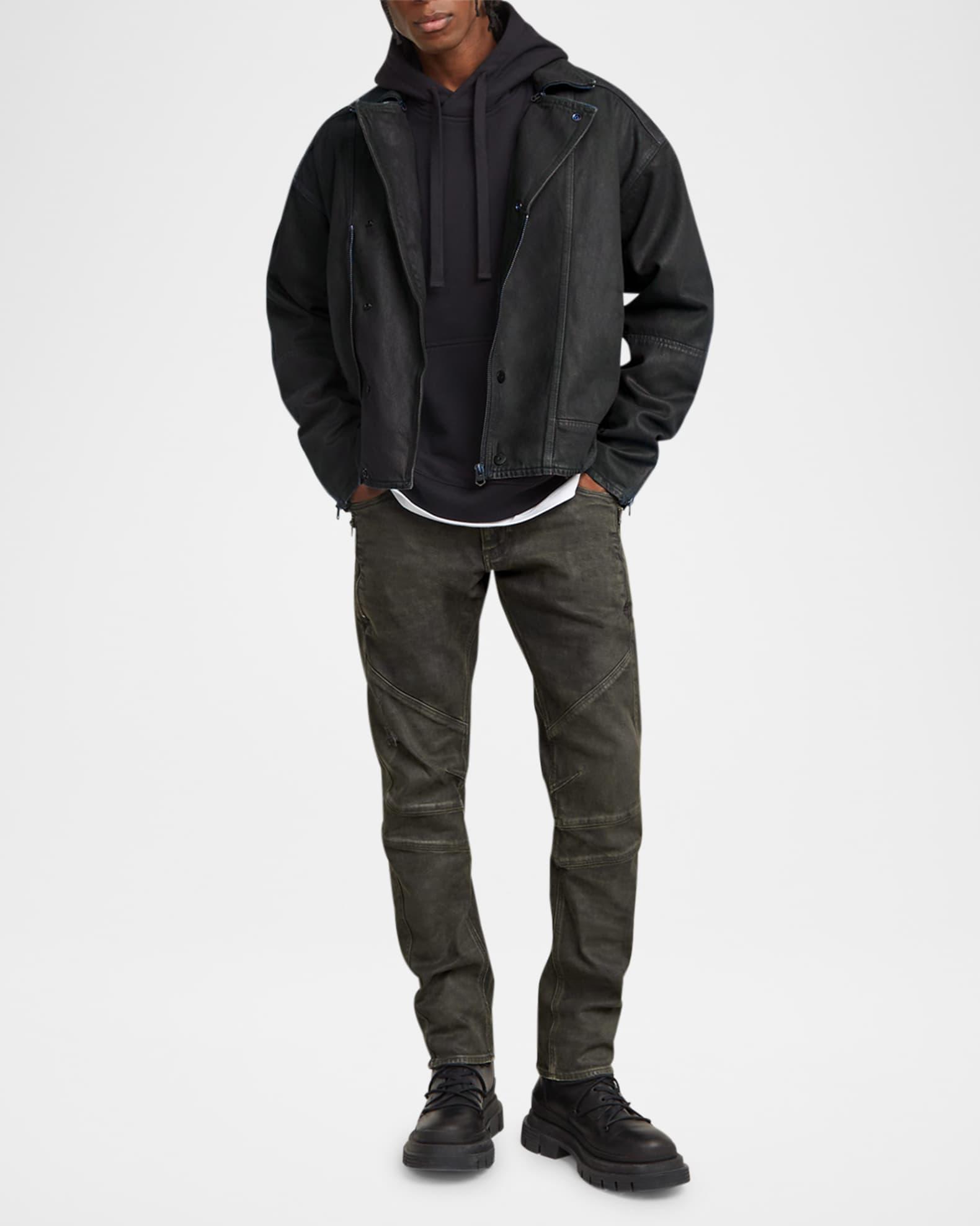 Mens Moto Cross 3D Zip Slim Jeans Product Image
