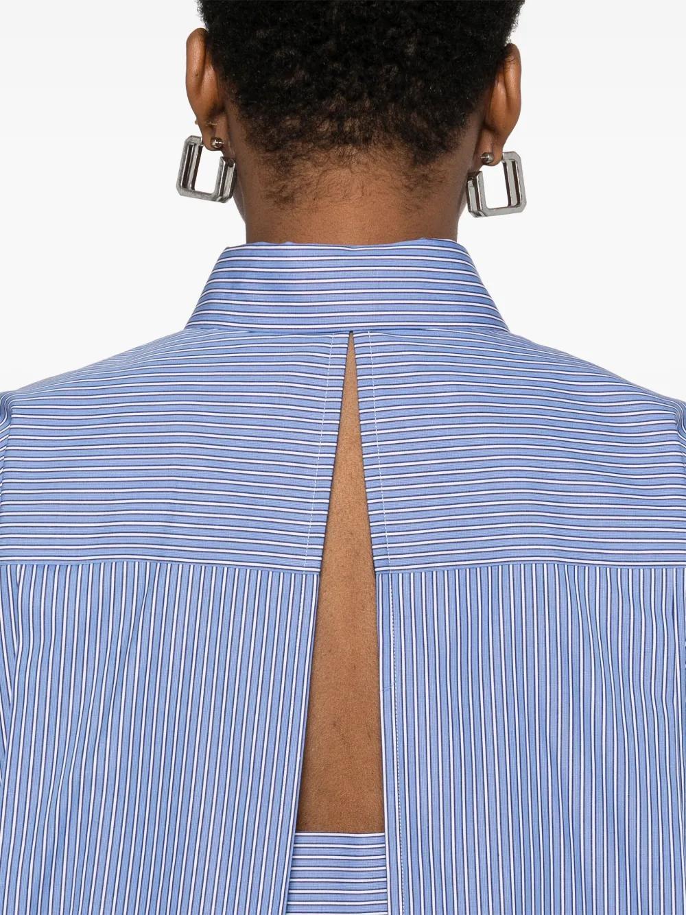 SACAI Striped Mini Dress In Blue Product Image