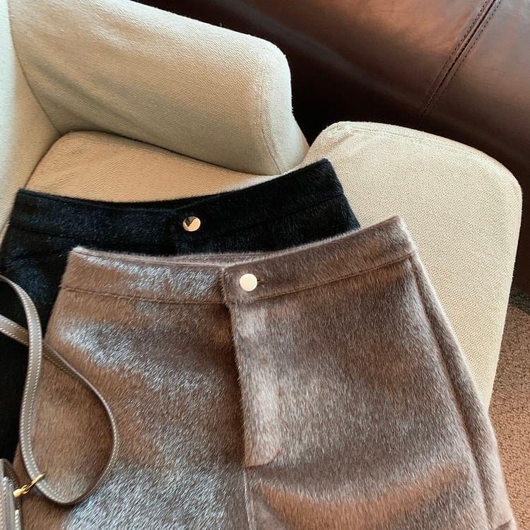 High Waist Plain Hot Pants Product Image