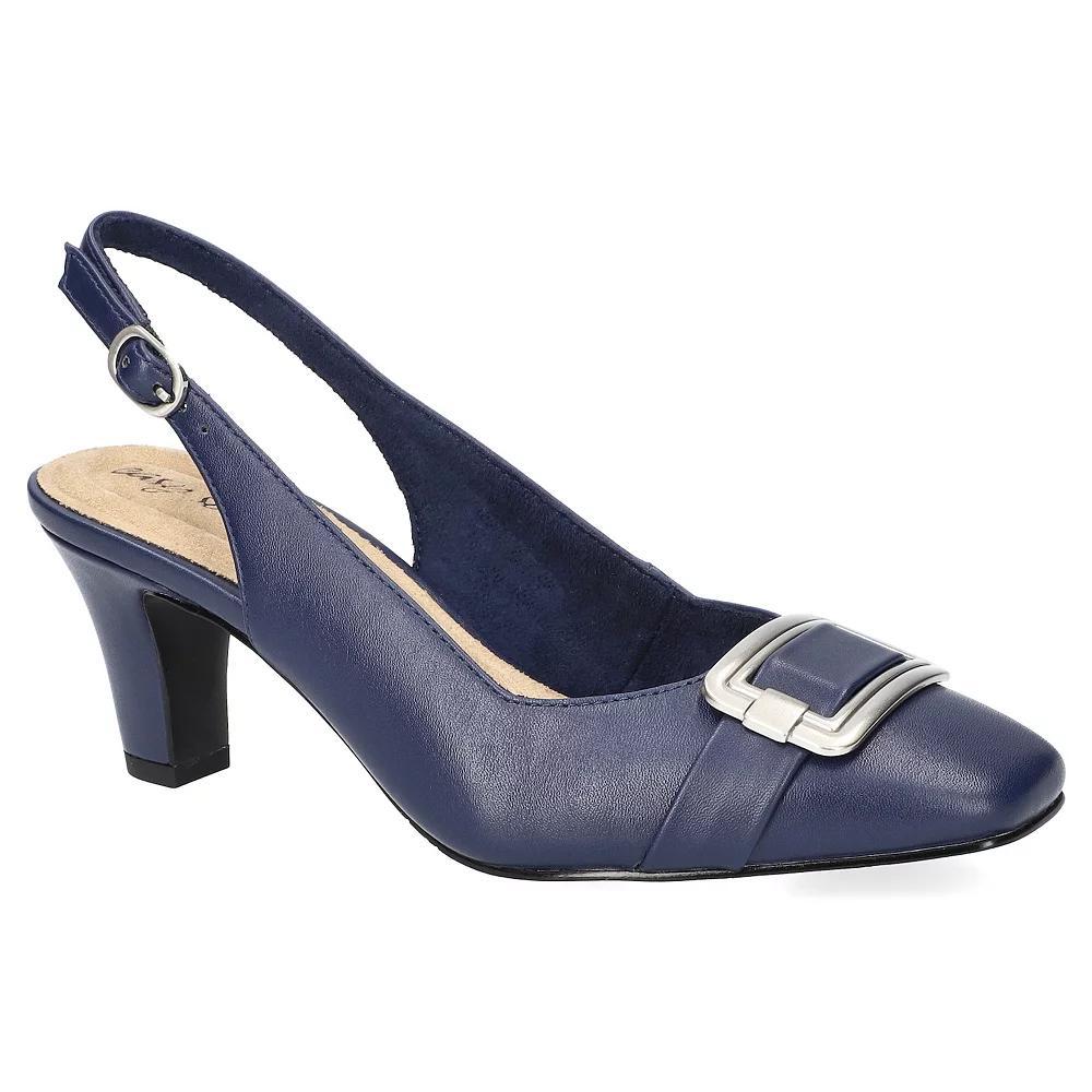 Easy Street Sway Women's Square Toe Slingback Pumps, Size: 11 Wide, Blue Product Image