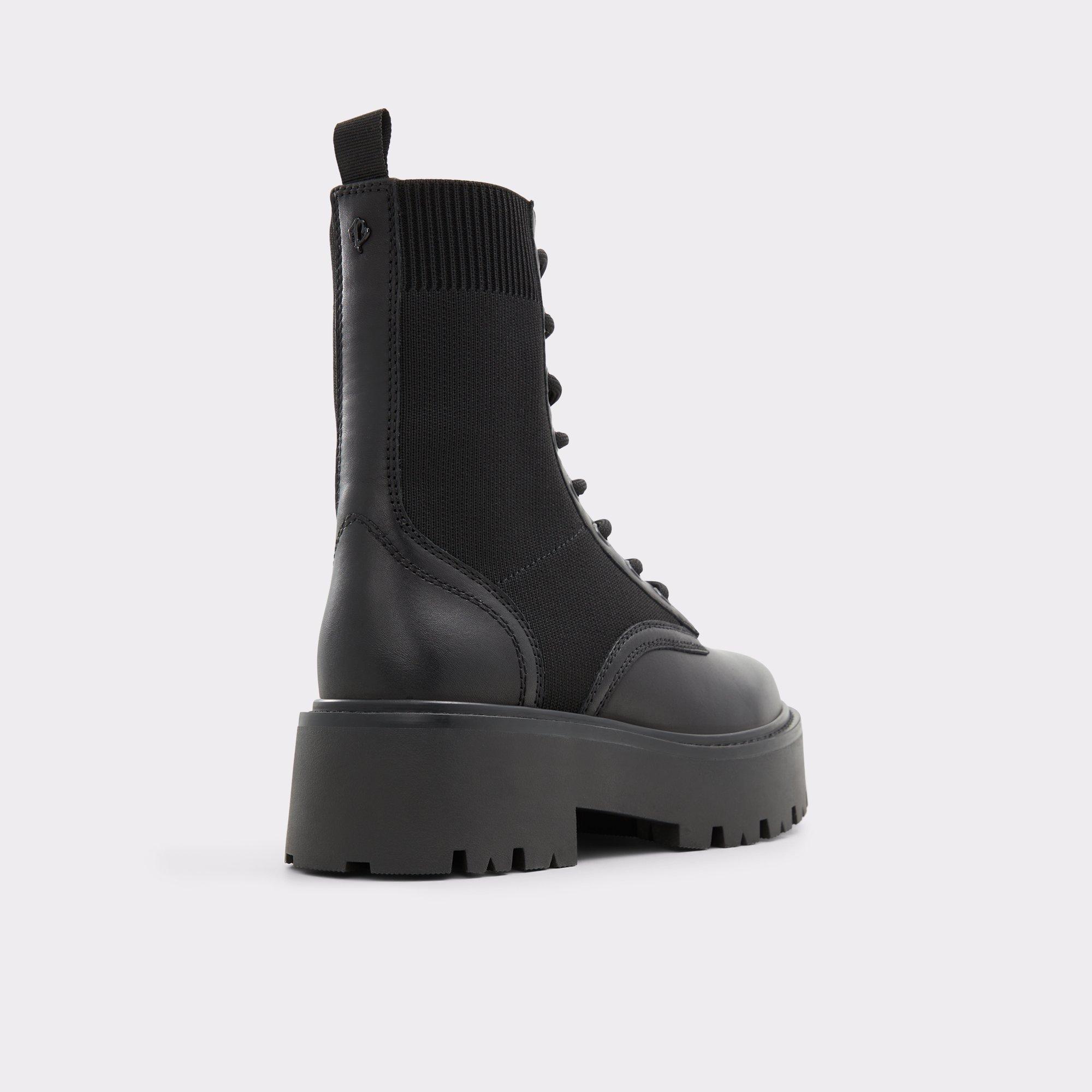Talaleryknit Black Women's Combat boots | ALDO US Product Image