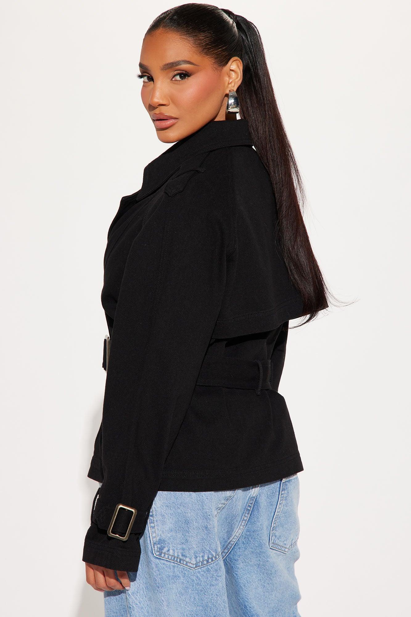 All Around Town Denim Coat - Black Product Image