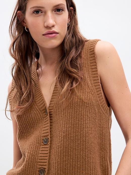 CashSoft Rib Sweater Vest Product Image