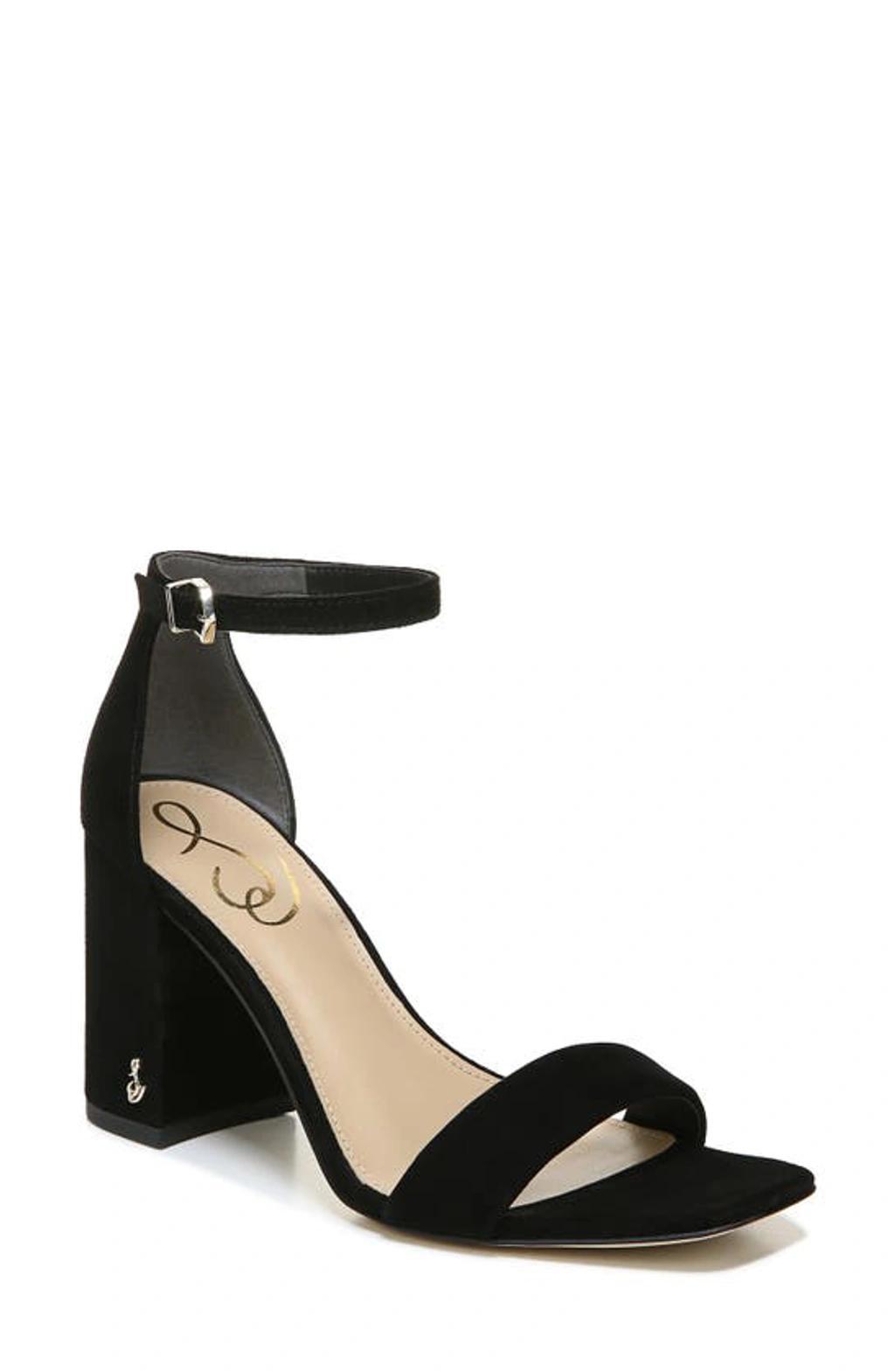 Sam Edelman Daniella Leather Ankle Strap Square Toe Dress Sandals Product Image