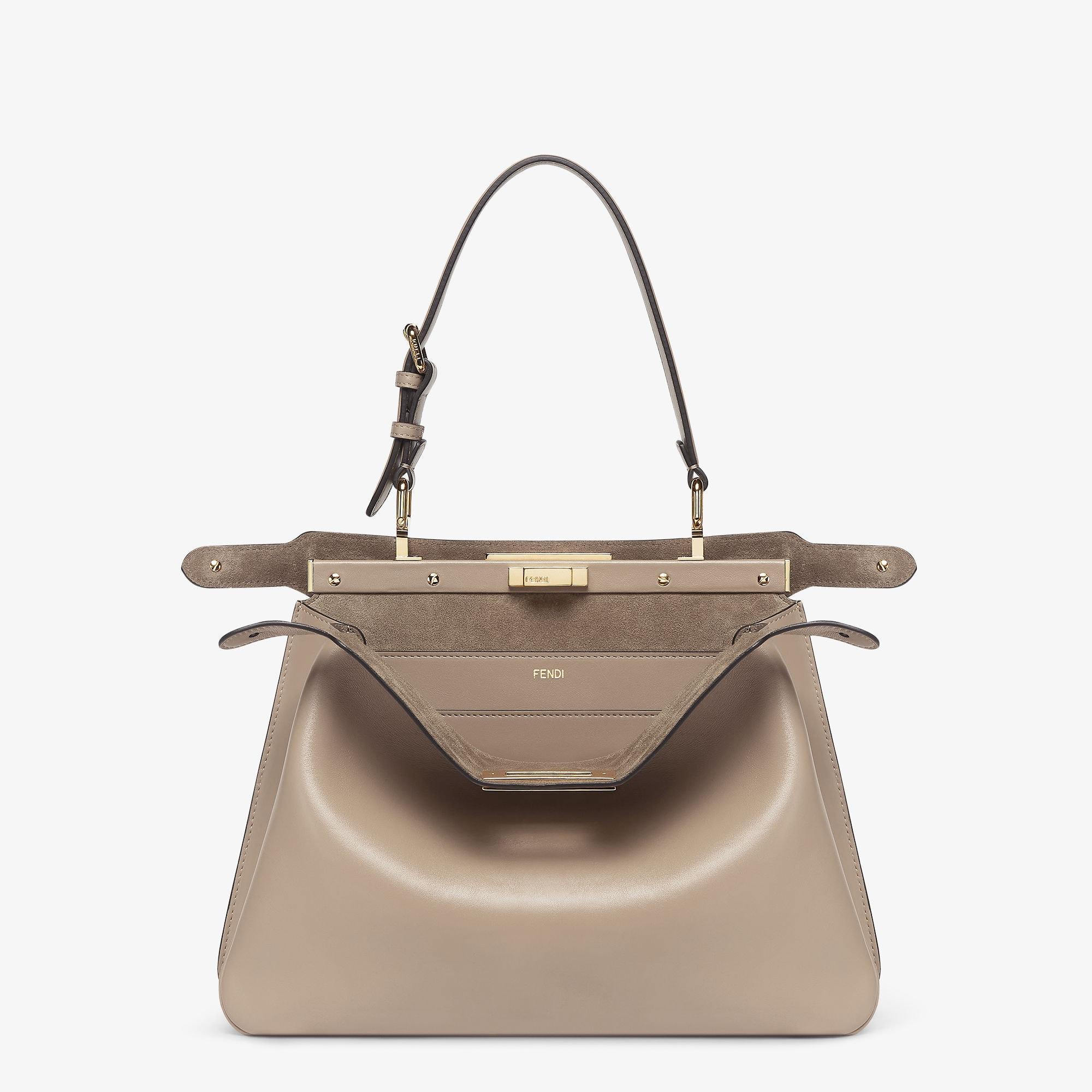 Peekaboo Soft MediumCappuccino-colored leather bag Product Image