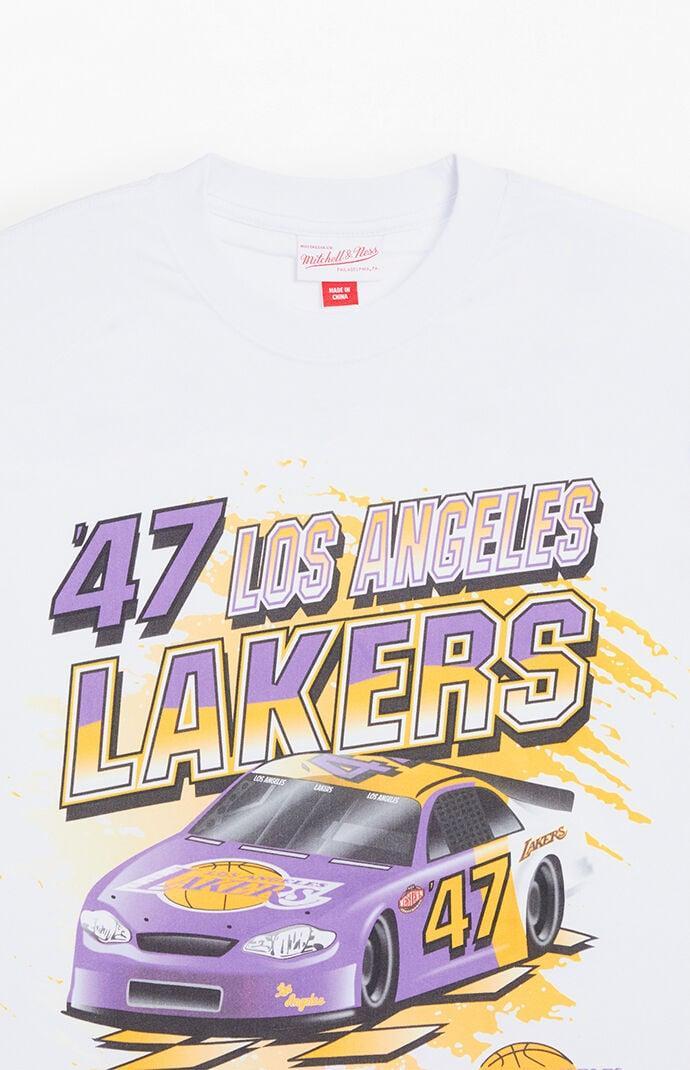 Mitchell And Ness Mens Los Angeles Lakers NBA Speedway Graphic T-Shirt Product Image
