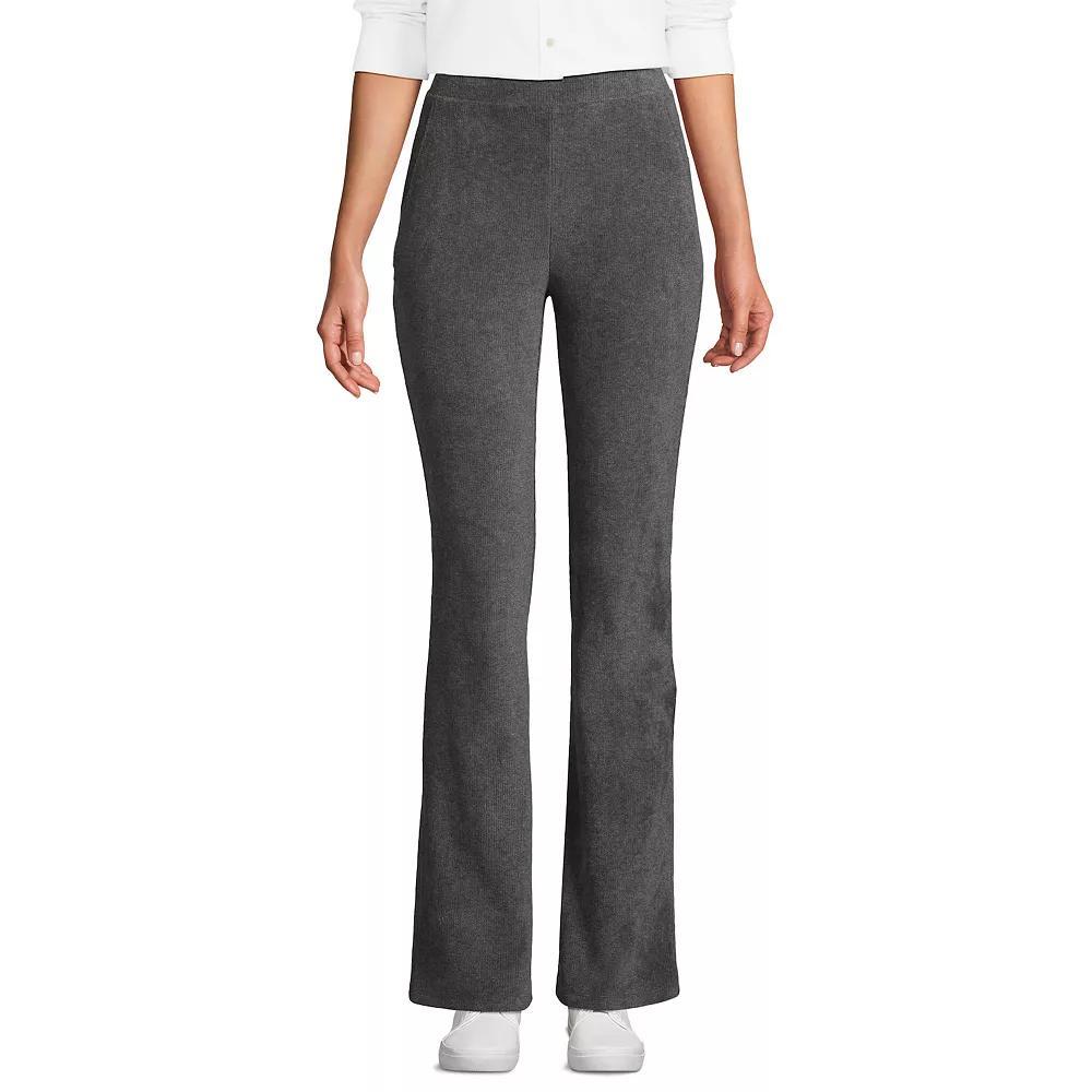 Women's Lands' End Sport Knit High-Rise Corduroy Bootcut Pants, Size: Large, Grey Heather Product Image