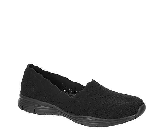 Skechers® Seager Stat Women's Shoes, Size: 8.5 Wide, Black Product Image