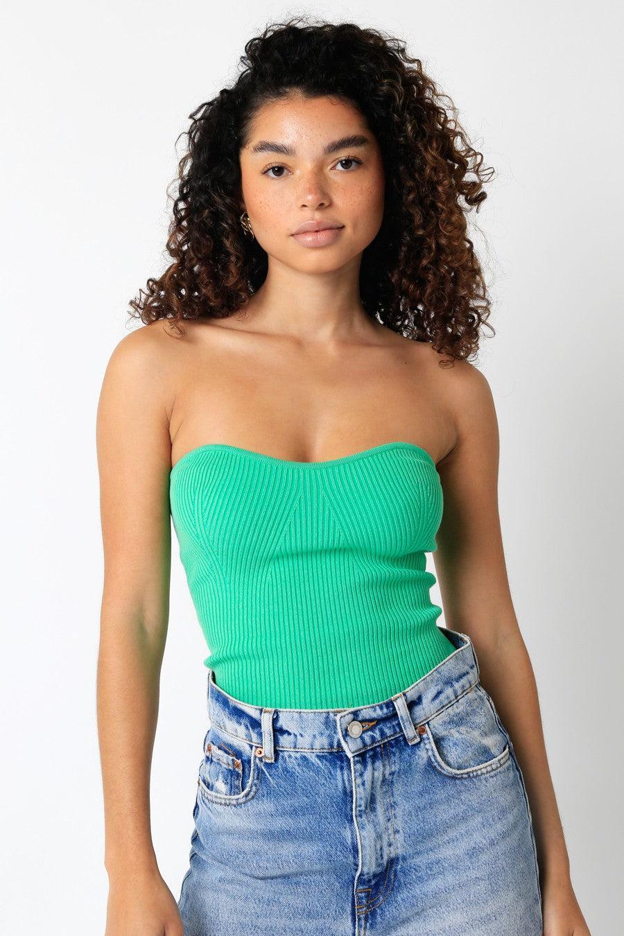 FINAL SALE Sweetheart Rib Knit Tube Top Product Image