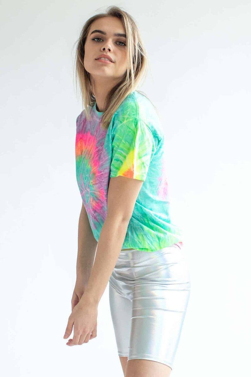 Minty Rainbow Tie Dye Shirt Product Image