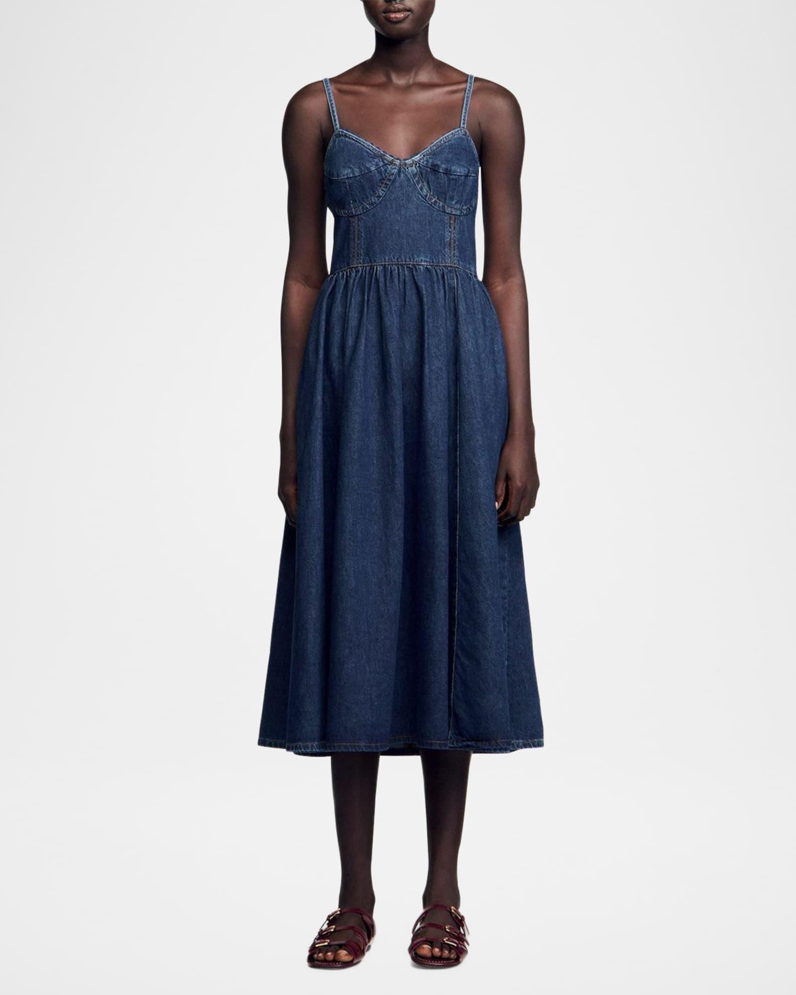 Sophie Denim Midi Dress Product Image