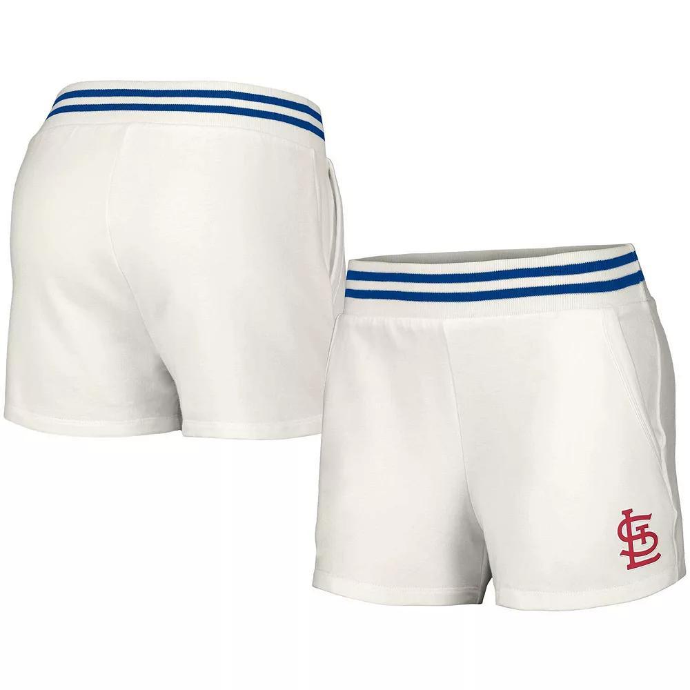 Women's Lusso Style  White Atlanta Braves Maeg Tri-Blend Pocket Shorts, Size: Medium Product Image
