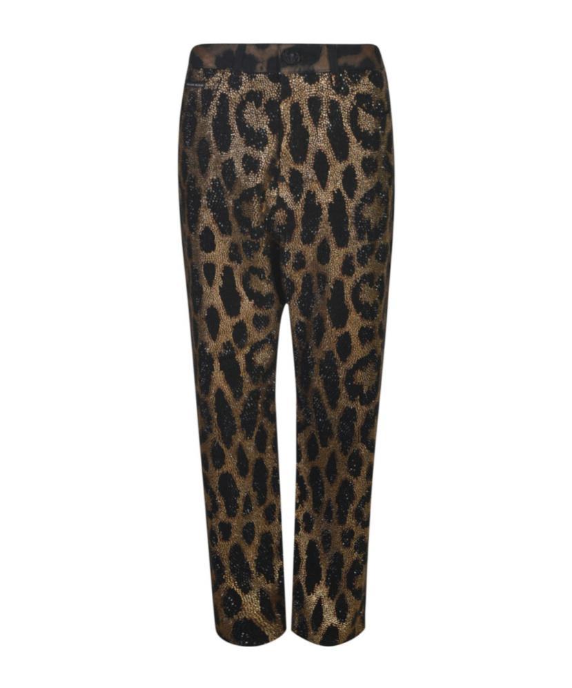 PHILIPP PLEIN Animal Print Trousers In Leopard Product Image