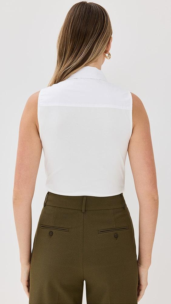 Good American Poplin Fitted Tank Bodysuit | Shopbop Product Image