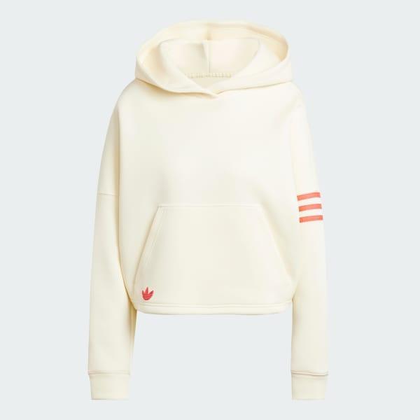 adidas Neuclassics Hoodie Cream White XL Womens Product Image