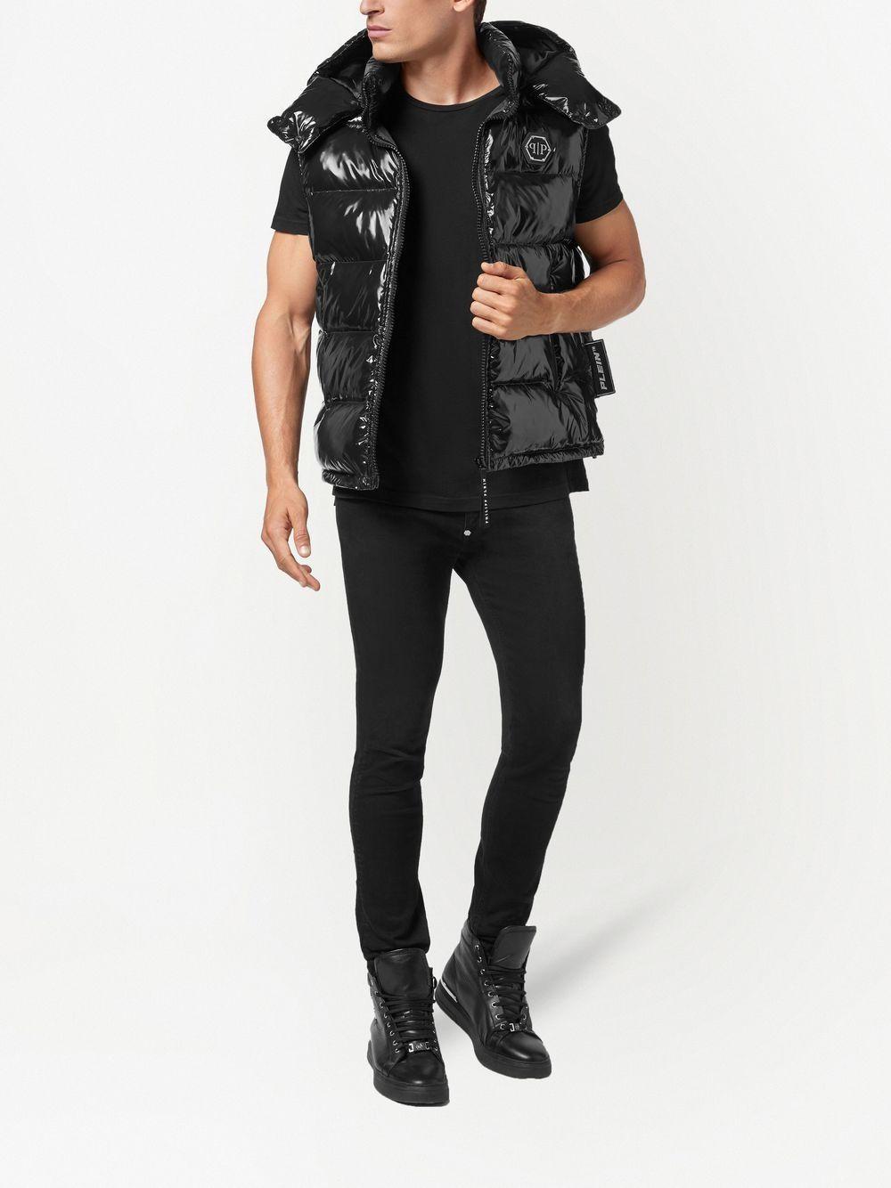 logo-patch padded gilet  Product Image