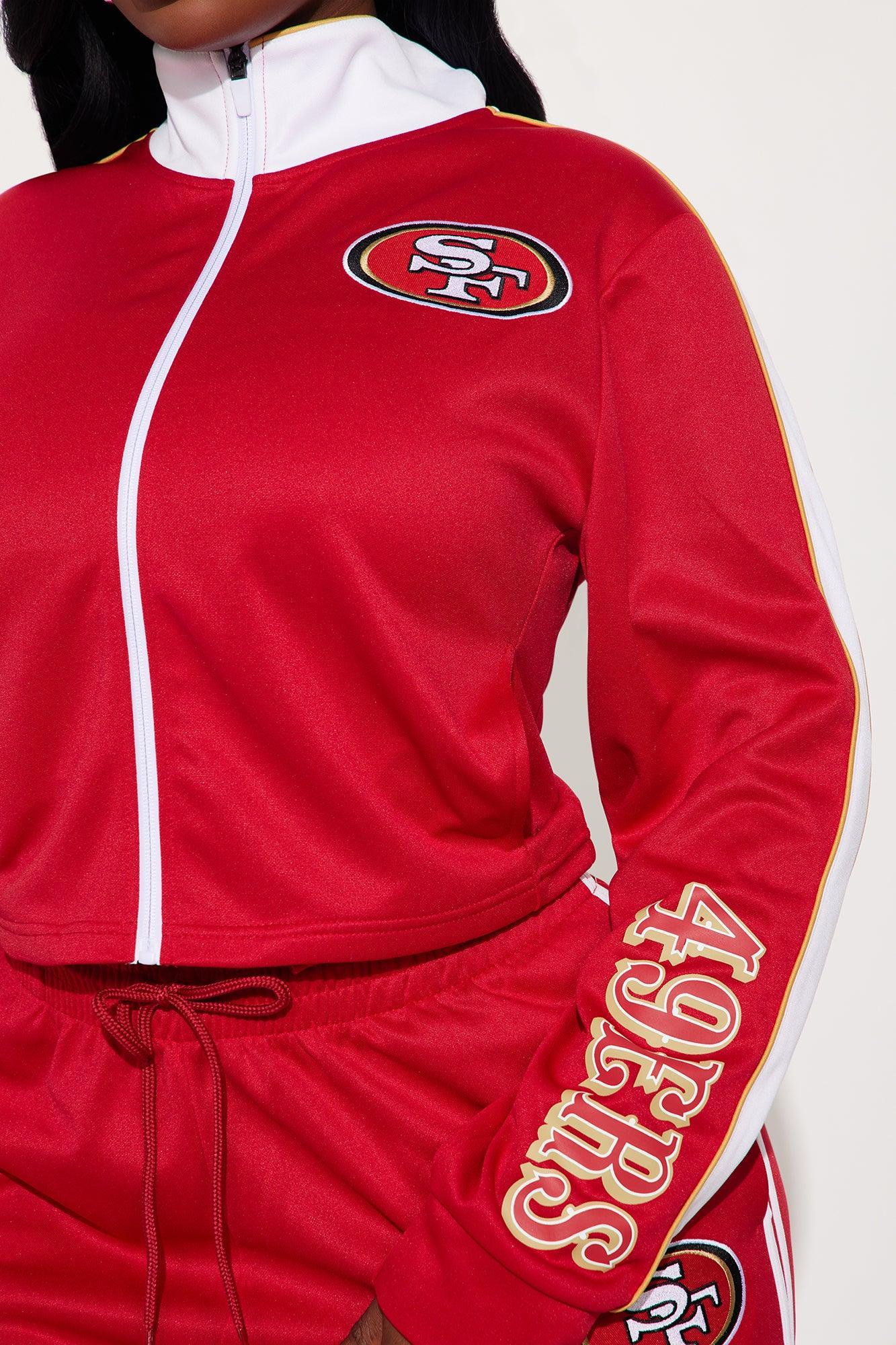49ers Nation Zip Up Track Jacket - Red Product Image