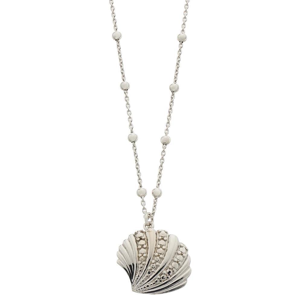 Sterling Silver Seashell Necklace, Women's, Size: 18" Product Image