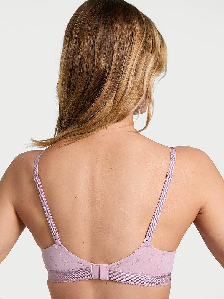 Pointelle Logo Lightly Lined Full-Coverage Bra Product Image