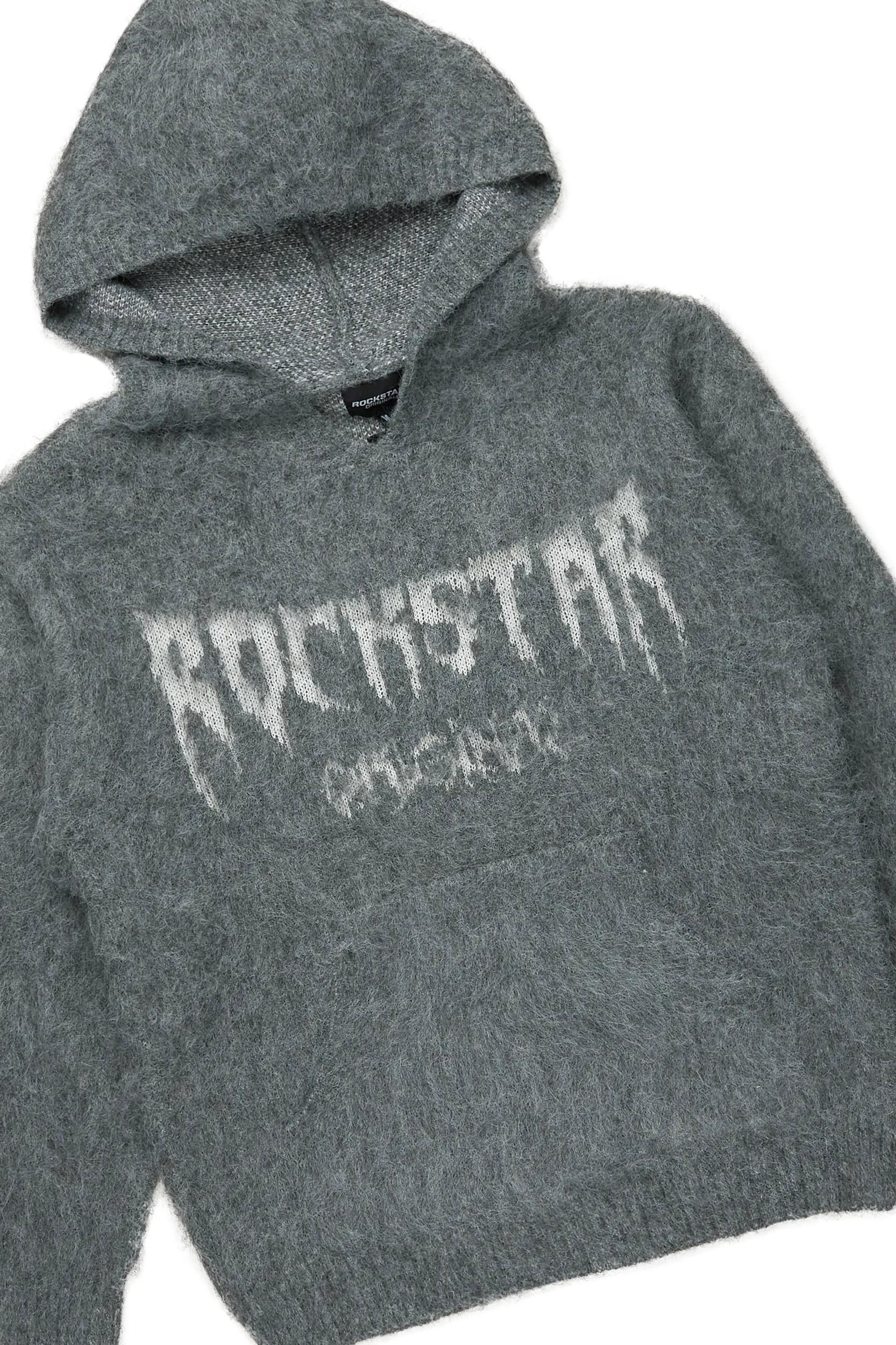Andros Grey Mohair Hoodie & Lenz Stacked Flare PU Jean Bundle Male Product Image