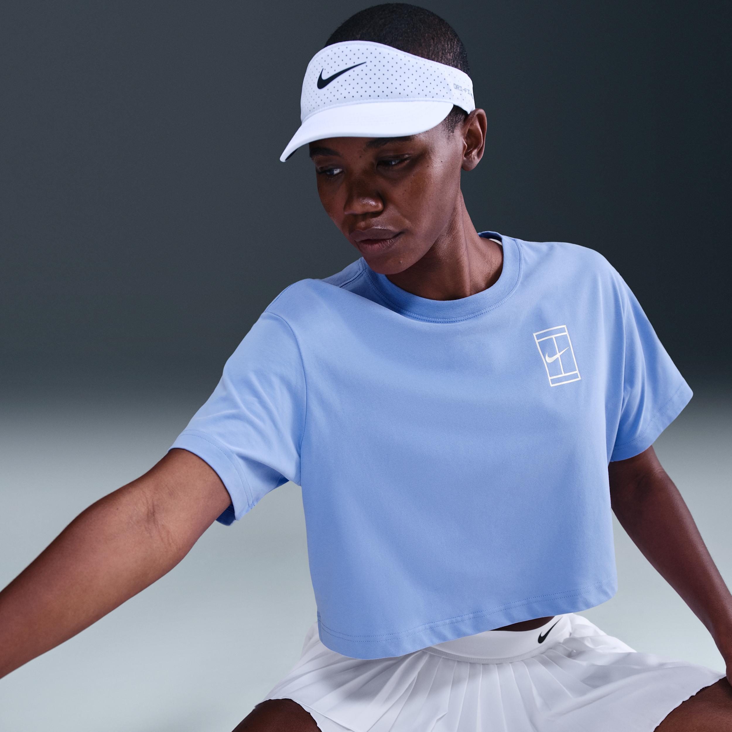 Nike Women's Slam Dri-FIT Short-Sleeve Cropped Tennis T-Shirt Product Image