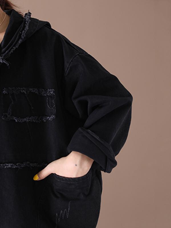 Original Solid Hooded Denim Outwear Product Image