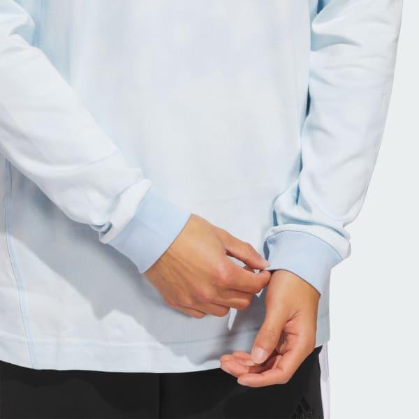 adidas Long Sleeve Tech Tee Glow Blue S Mens Product Image