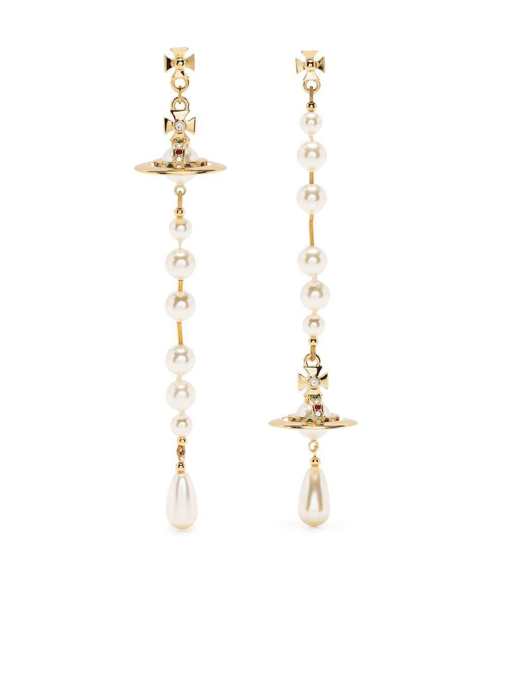 faux-pearl drop earrings Product Image