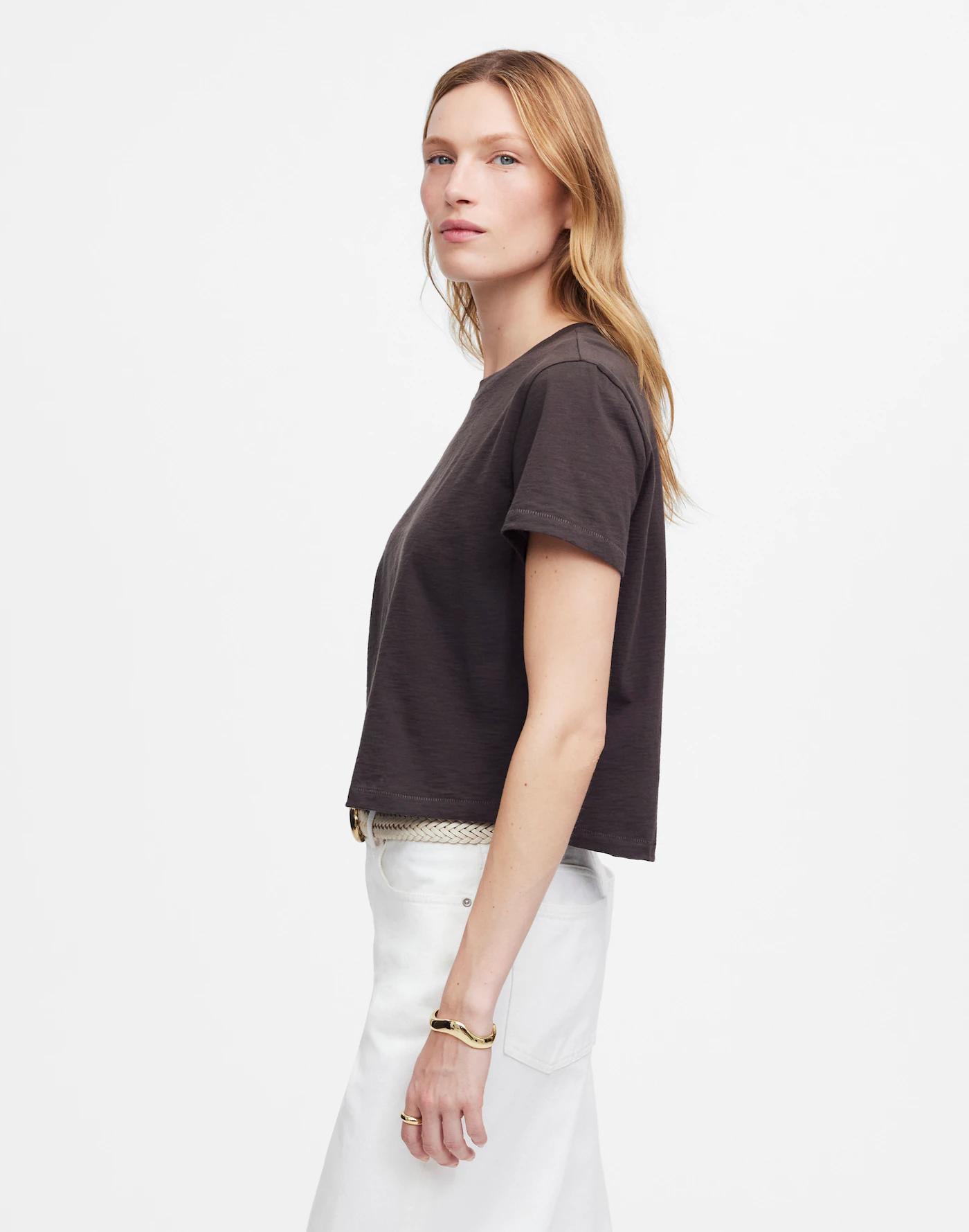Slub Boxy-Crop Tee Product Image