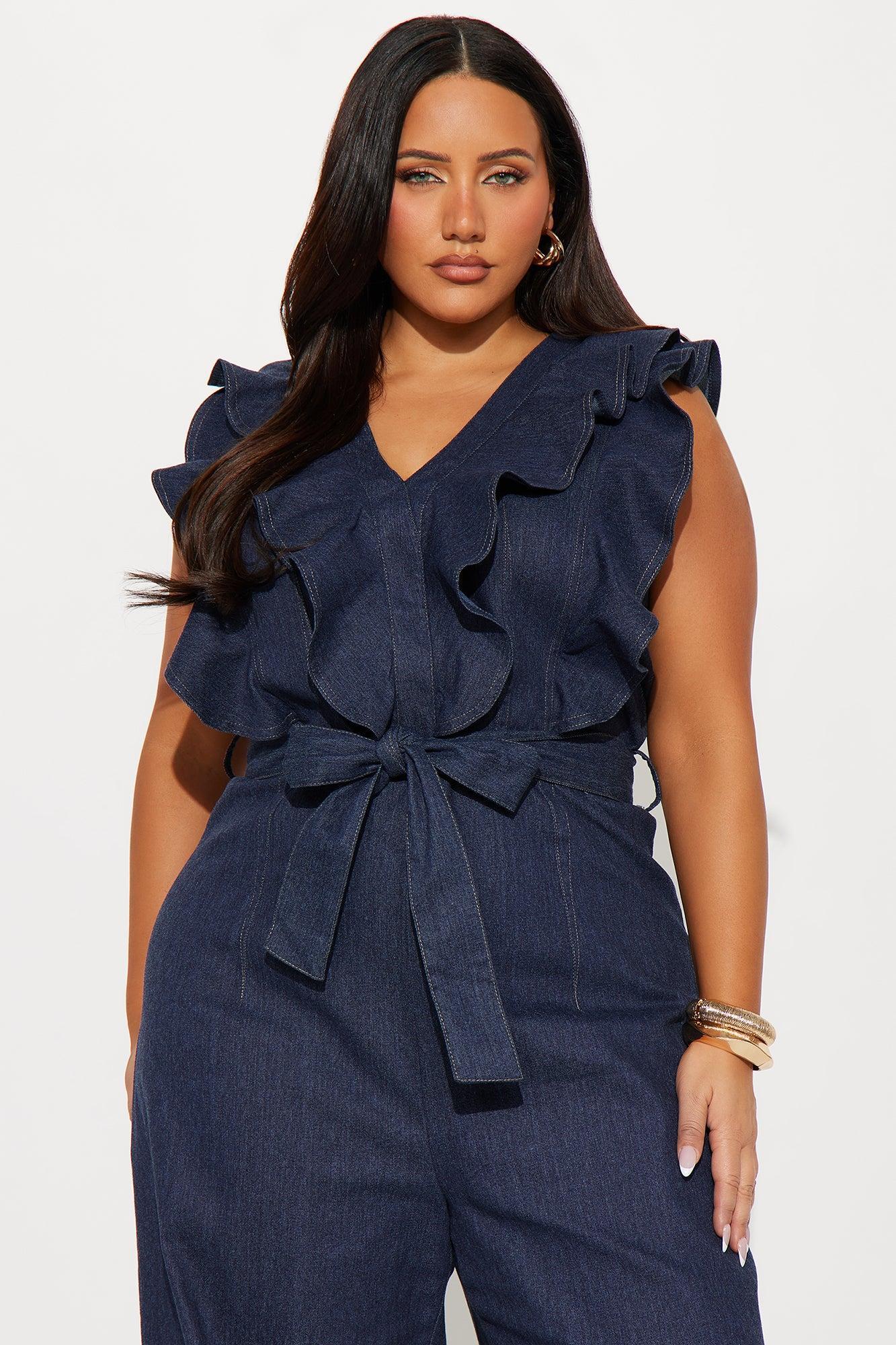 Field Of Dreams Jumpsuit - Denim Product Image
