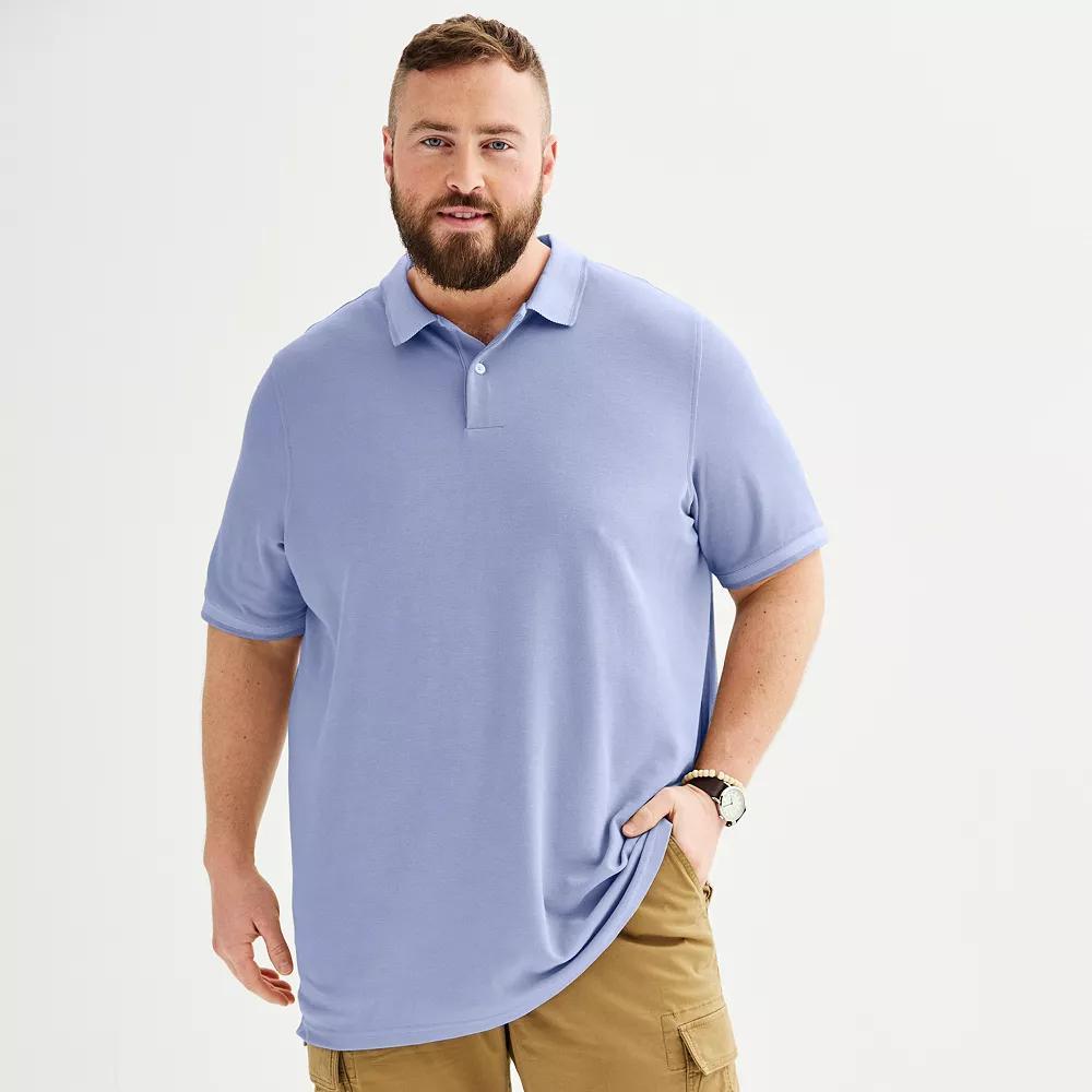 Big & Tall Sonoma Goods For Life® Pique Polo, Men's, Size: 4XB, Blue Texture Product Image