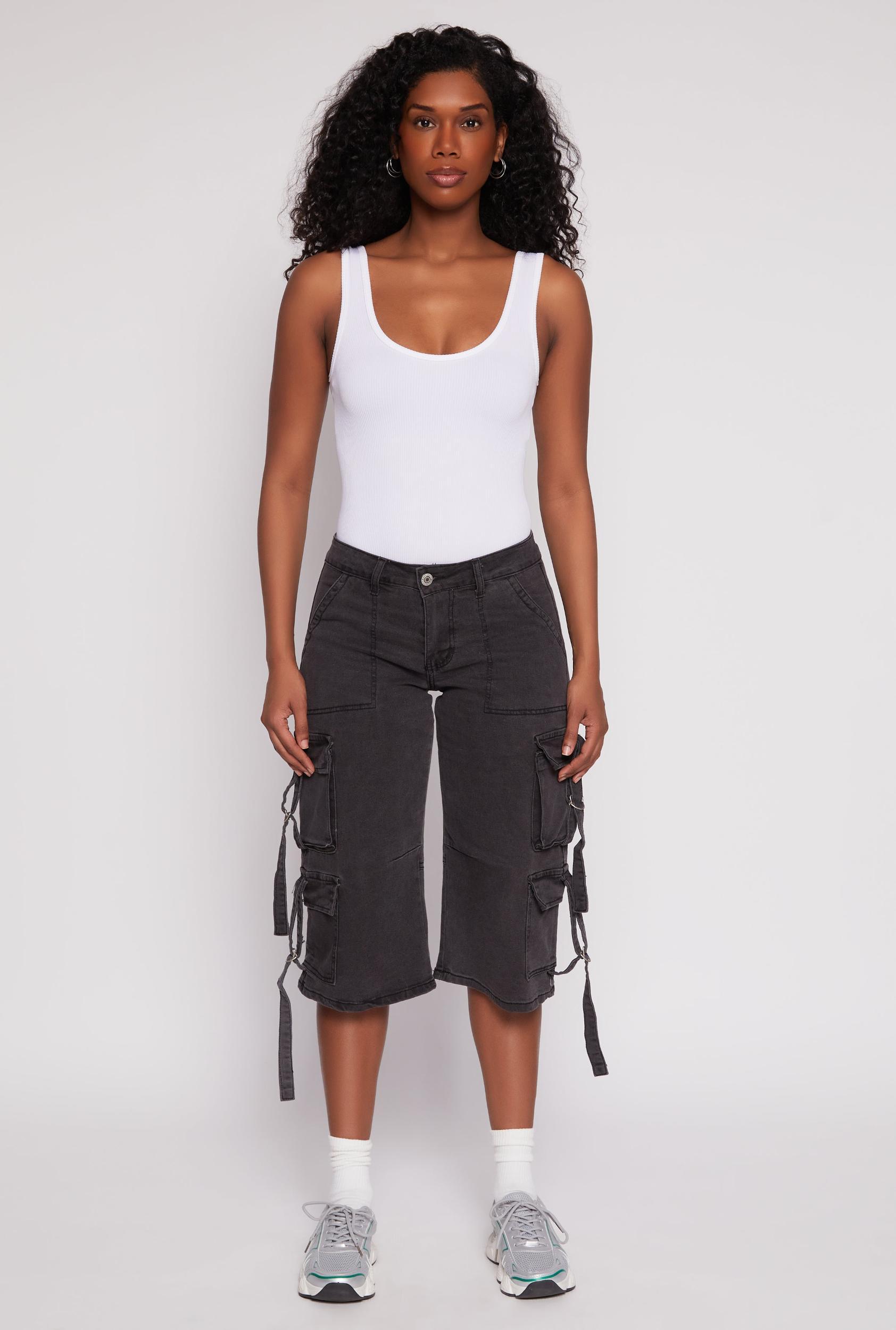Womens VIP Cargo Capri Jeans Product Image