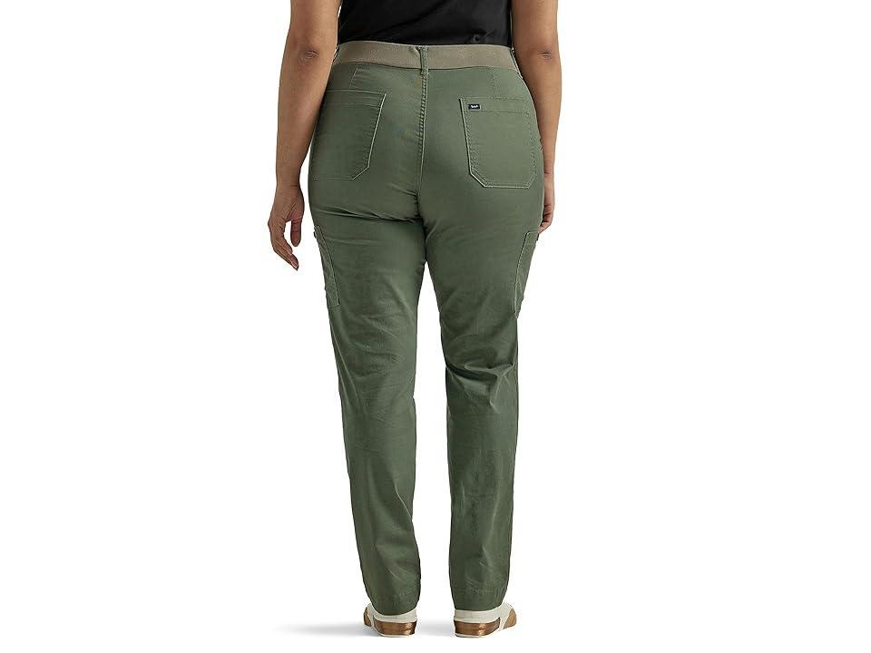 Plus Size Lee® Ultra Lux Comfort with Flex-To-Go Utility Pants, Women's, Size: 16 Tall, Green Grove Product Image