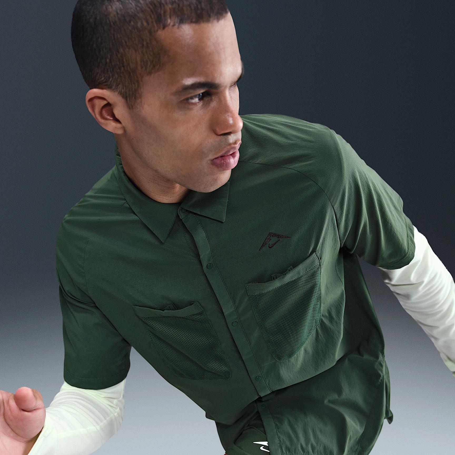 Nike Trail Men's Dri-FIT UV Running Button-Up Shirt Product Image