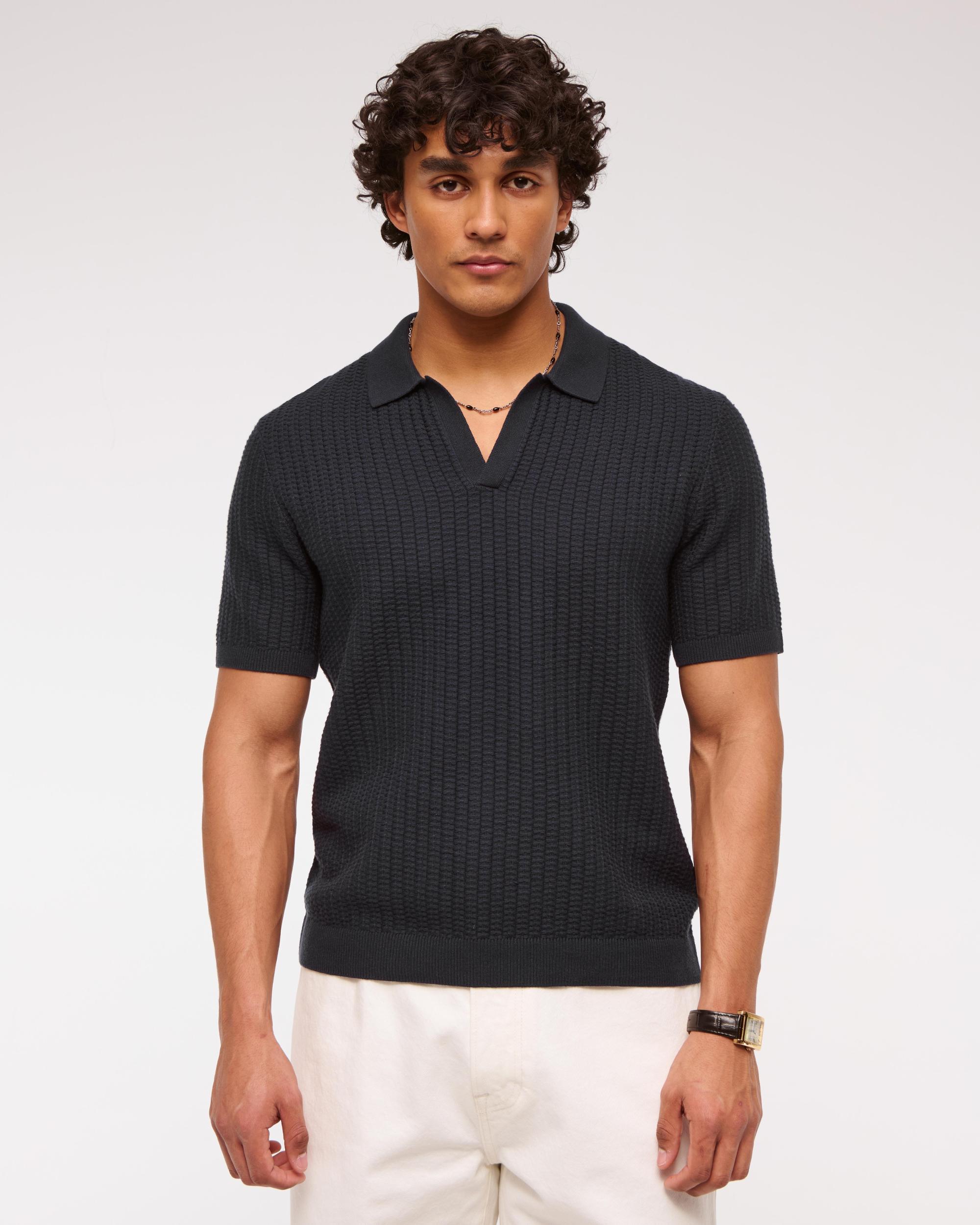 Classic Stitch Johnny Collar Sweater Polo Product Image
