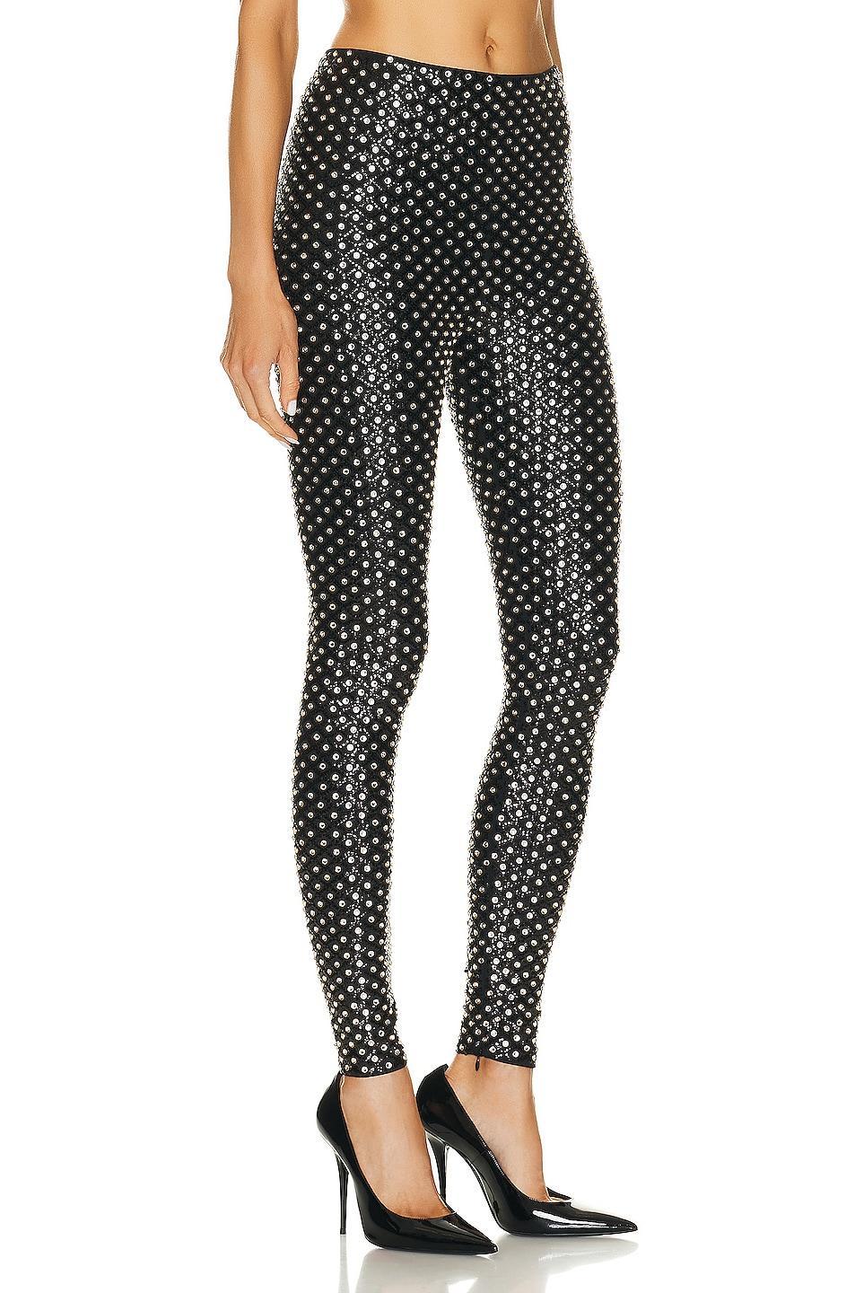 TOM FORD Sequins & Crystal Stones Legging in Black Product Image