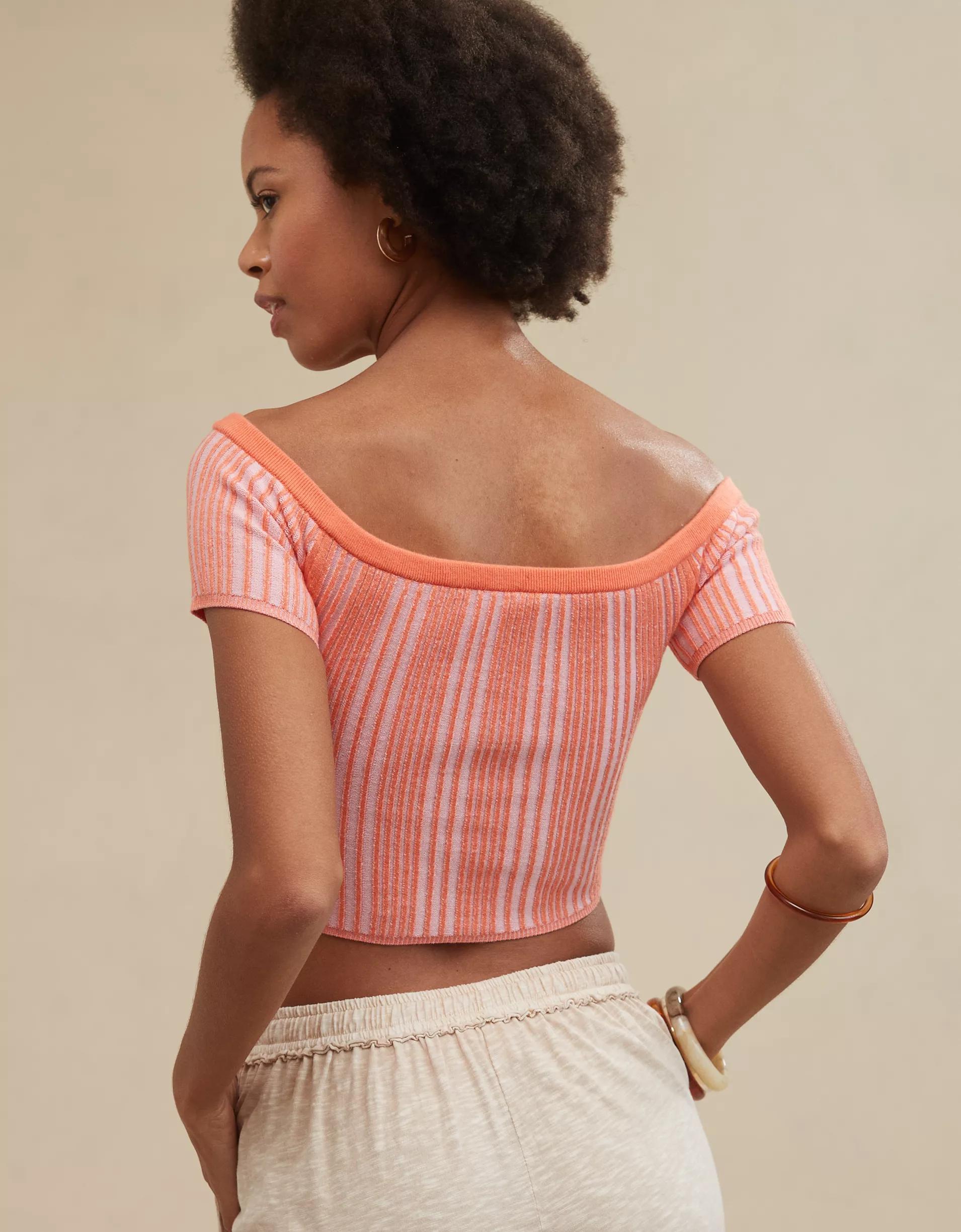Aerie Reversible Sweater Cropped Top Product Image