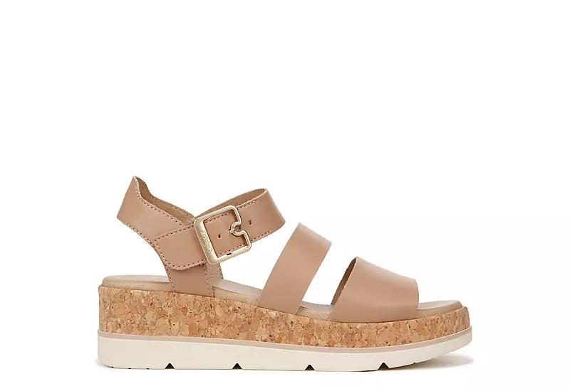 Dr. Scholl's Once Twice Women's Platform Sandals, Size: 7, Tawny Brown Product Image