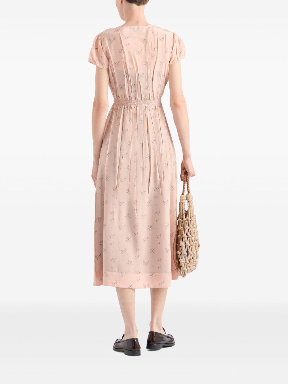 floral pongé midi dress Product Image