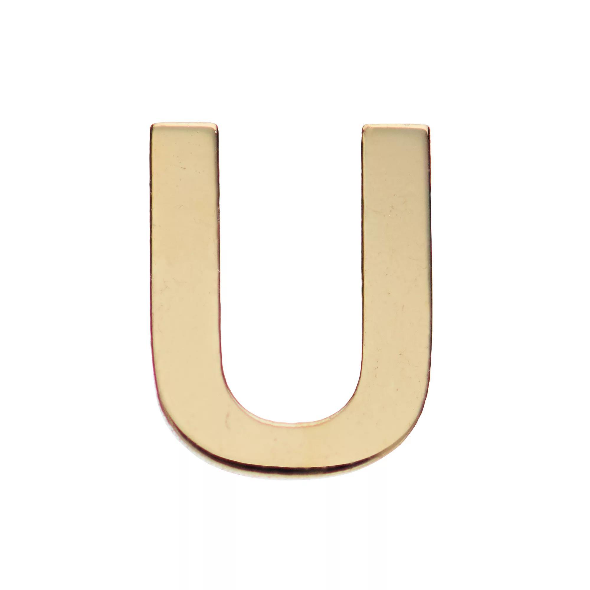 Au Naturale 14k Gold Initial Single Stud Earring, Women's Product Image