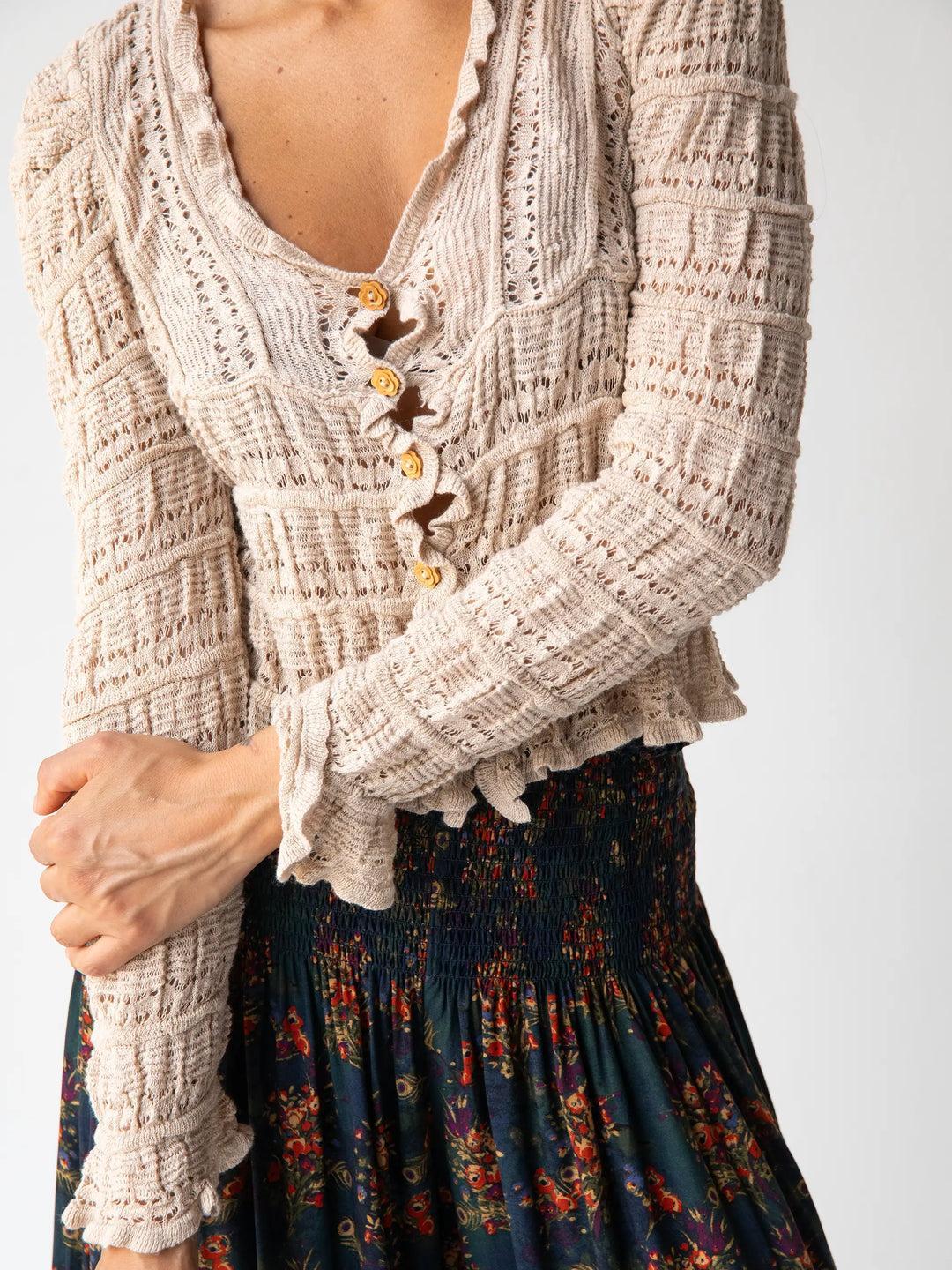 Juliet Ruffle Sweater Top Product Image
