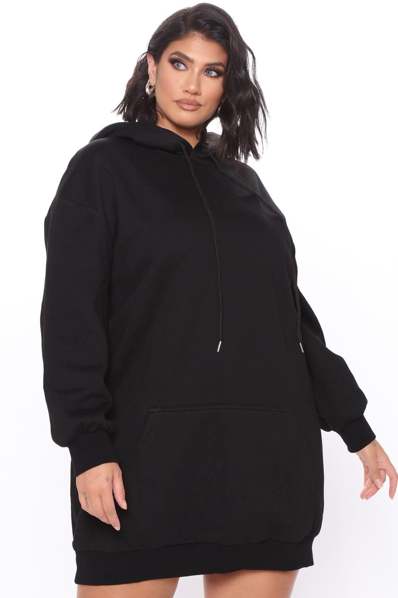 Bad Ass Sweatshirt Dress - Black Product Image