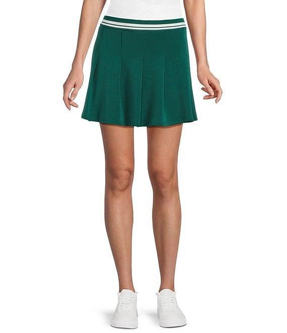 Copper Key Knit Pleated Skirt Product Image