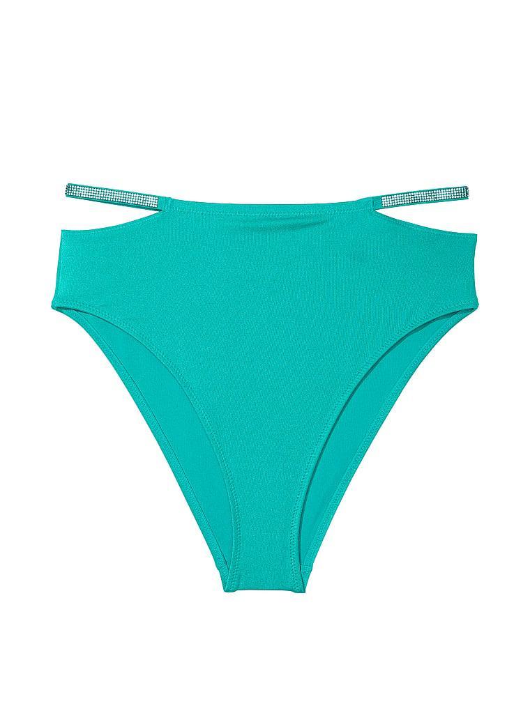 Shine Strap High-Waist Cheeky Bikini Bottom Product Image